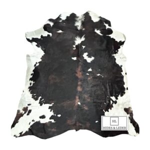 Dark Tricolor Cowhide Rug